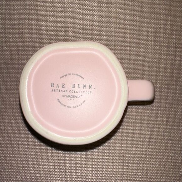 Rae Dunn Artisan “Cat Lover” Light Pink Ceramic Mug EUC - Picture 4 of 4